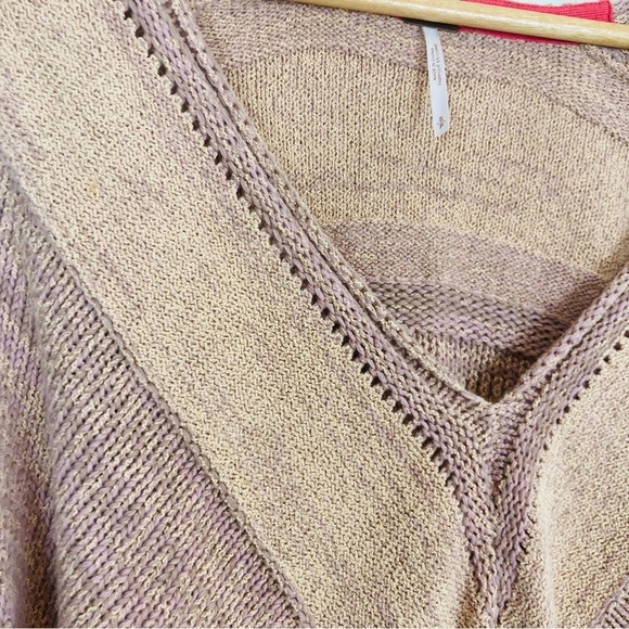 Free People for Revolve “Lemonade Stand” slightly cropped sweater in salmon. S - Picture 5 of 8